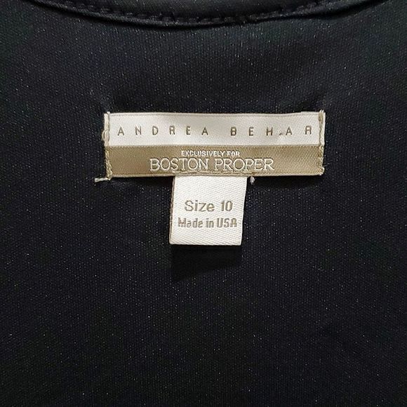 ANDREA BEHAR (Boston Proper) SPARKLING HOLIDAY/PARTY DRESS, Sz 10, Black-Silver - Picture 4 of 13